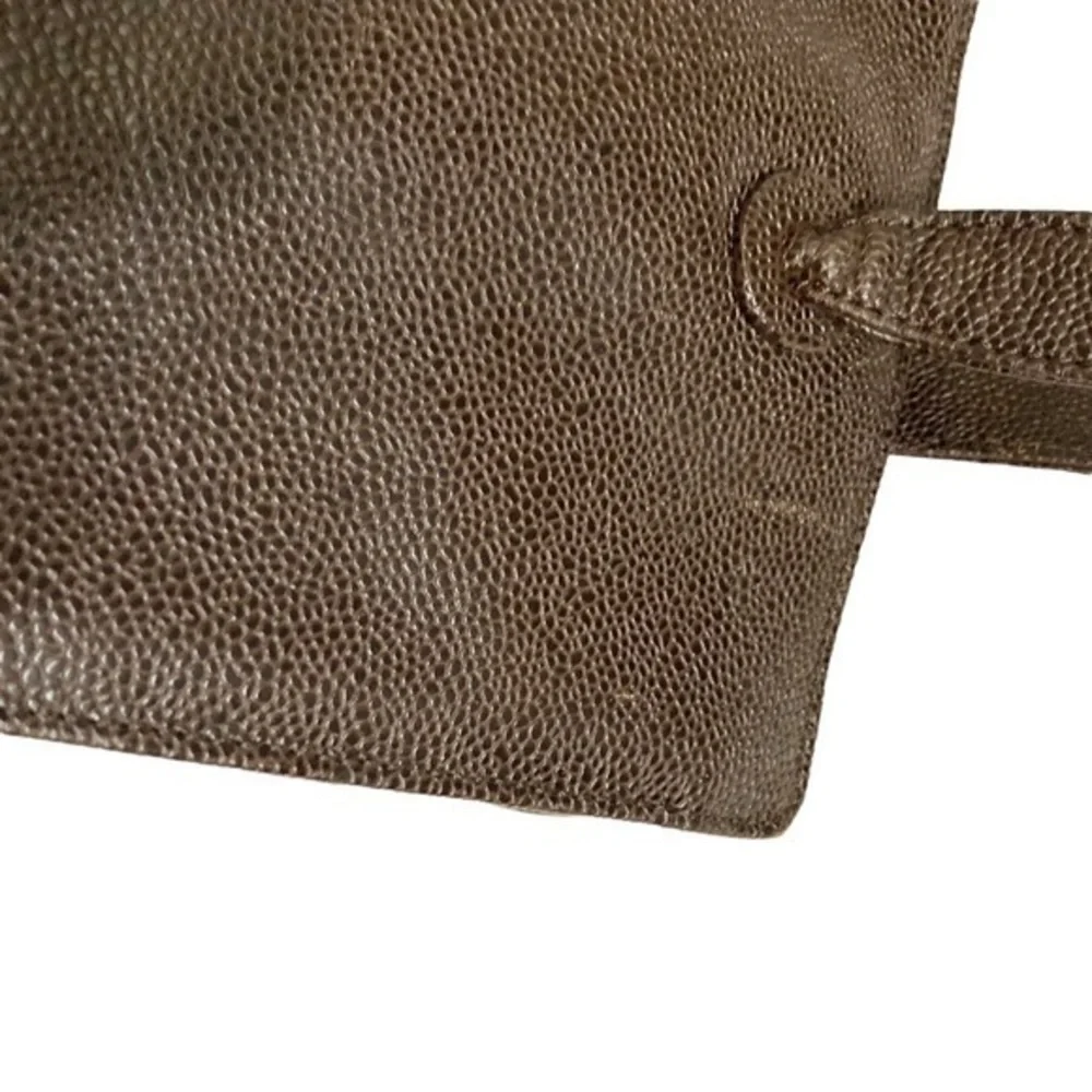 Chanel XXL vintage brown caviar leather RARE cc tote bag purse